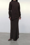 Marc le bihan long net eye skirt 2752 Terre
